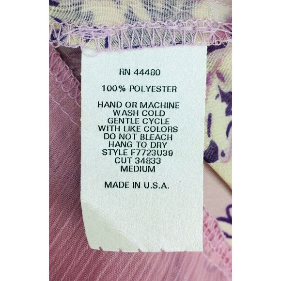 VTG Y2K Urban Outfitters Kimchi Blue Sheer Crinkle Flowy Boho Floral Dress NEW - Picture 6 of 6